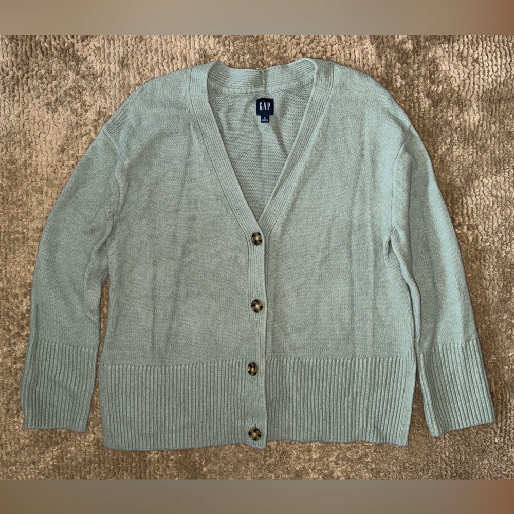 Green cardigan